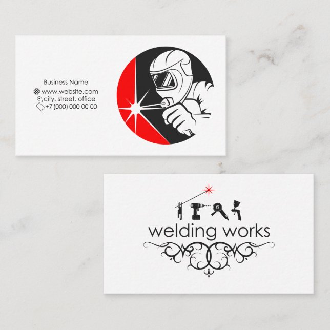 Schweißmaschine Visitenkarte (Vorne/Hinten)