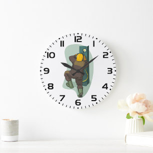 Schweißnahtplatten Große Wanduhr
