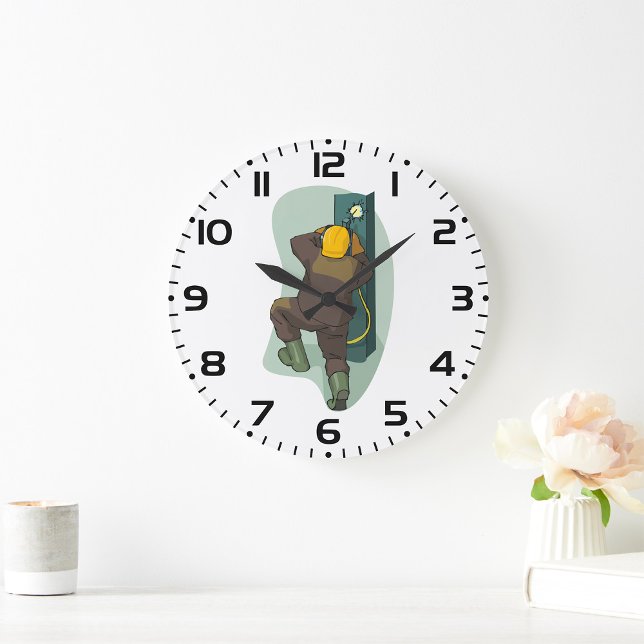 Schweißnahtplatten Große Wanduhr (Von Creator hochgeladen)