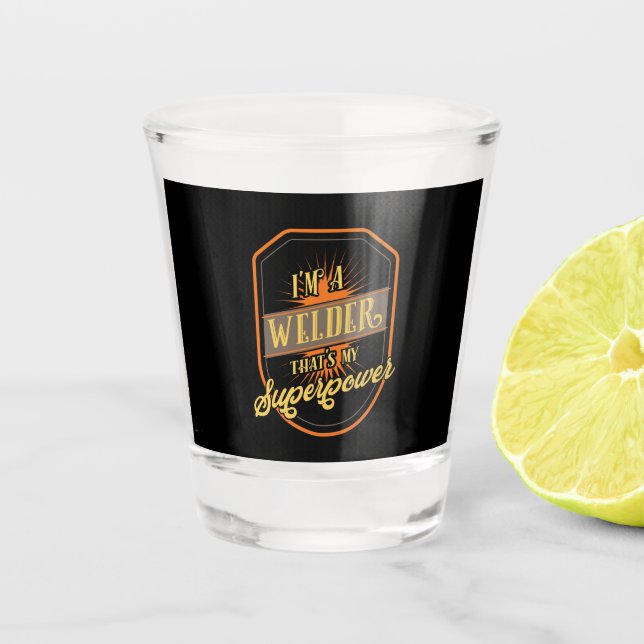 Schweißschweißen Schnapsglas (Vorderseite)