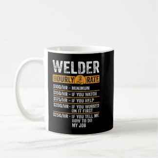 Schweissstündliche Schweißnaht und Schweisser T-Sh Kaffeetasse