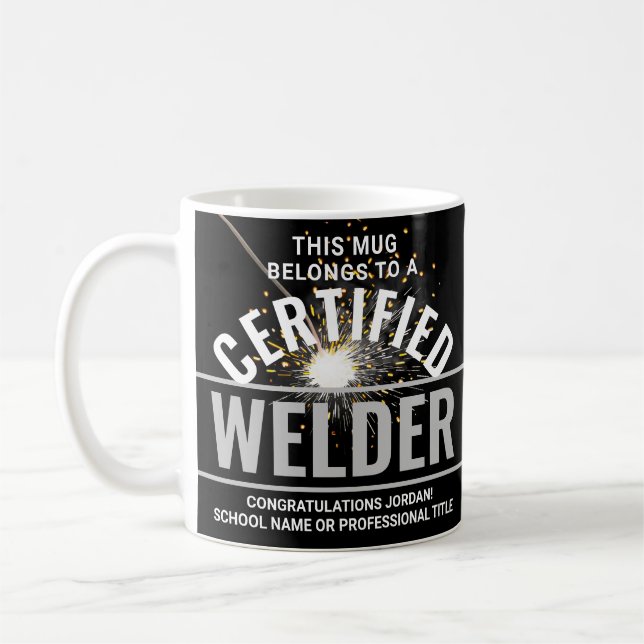 Schweisstorch & Sparks-zertifizierter Schweißer-Ab Kaffeetasse (Links)