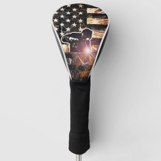 Schweißzangen und Flammen Golf Headcover (Vorderseite)