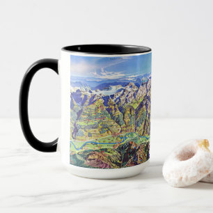 " Schweiz: 2021/heute Kt. Wallis - Panoramakarte Tasse