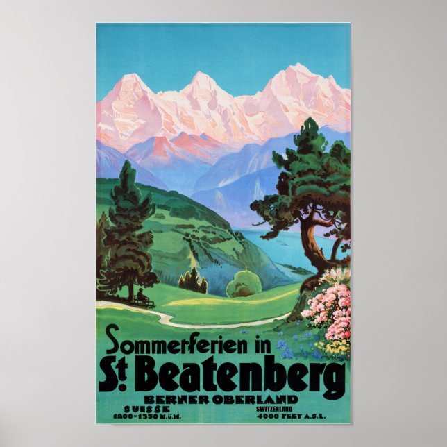 " Schweiz: 2022/heute Kt. Bern - St. Beatenberg.. Poster (Vorne)