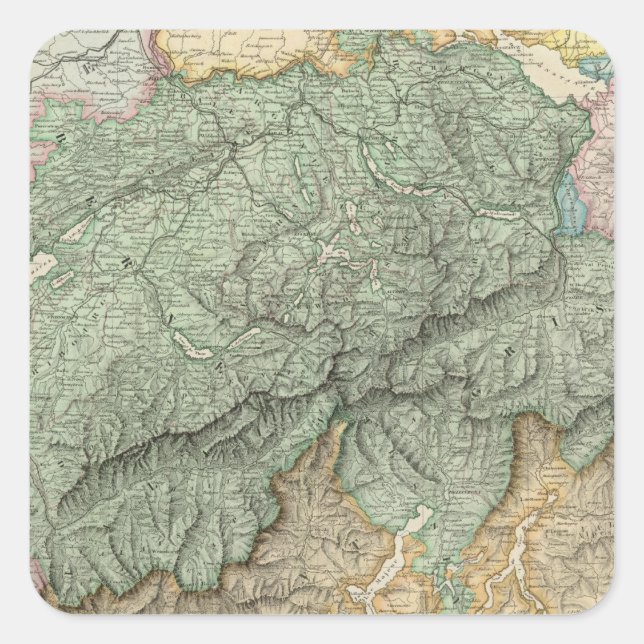 Schweiz 21 quadratischer aufkleber (Vorderseite)