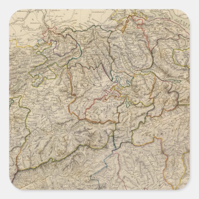 Schweiz 7 quadratischer aufkleber (Vorderseite)