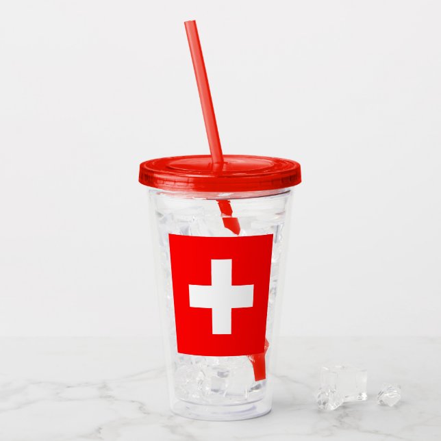 Schweiz Acryltrinkbecher (Vorderseite Ice)