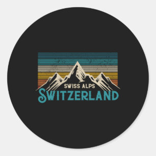 Schweiz Alpen Schweizer Alpen Runder Aufkleber