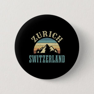 Schweiz Alpen Skifahren Schweizer Berge Liebhaber Button