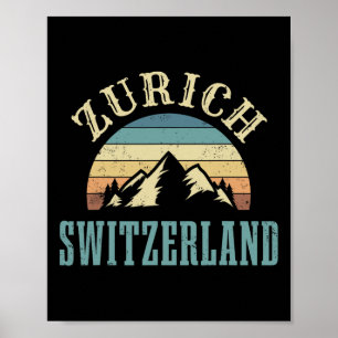 Schweiz Alpen Skifahren Schweizer Berge Liebhaber Poster