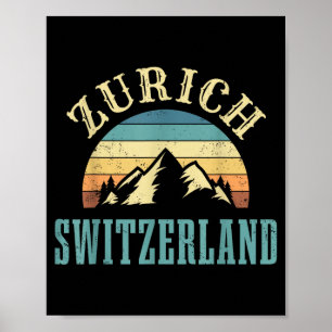 Schweiz Alpen Skifahren Schweizer Berge Liebhaber Poster