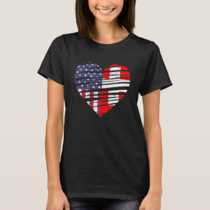 Schweiz American Grown Heart USA Patriot Herit T-Shirt