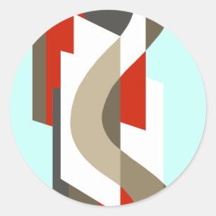 SCHWEIZ: Art Deco Moderne: Sechziger-Jahre-Büro, M Runder Aufkleber