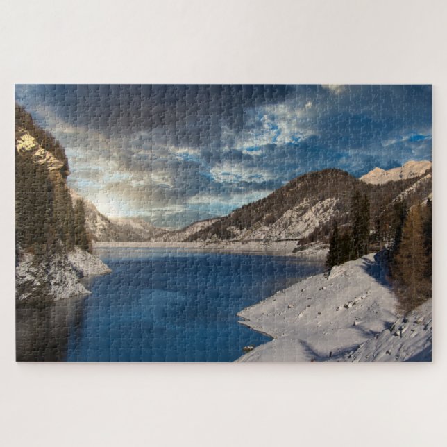 Schweiz Bergsee Jigsaw PUzzle (Horizontal)