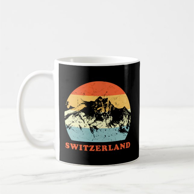 Schweiz Bergurlaub Rückzug Kaffeetasse (Links)