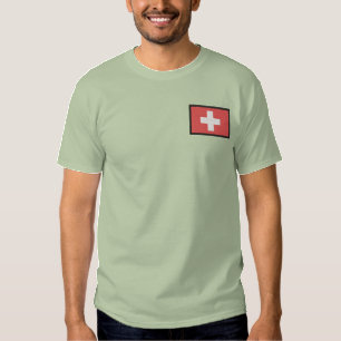 Schweiz Besticktes T-Shirt