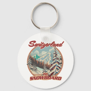 Schweiz bis Snowboard Schlüsselanhänger