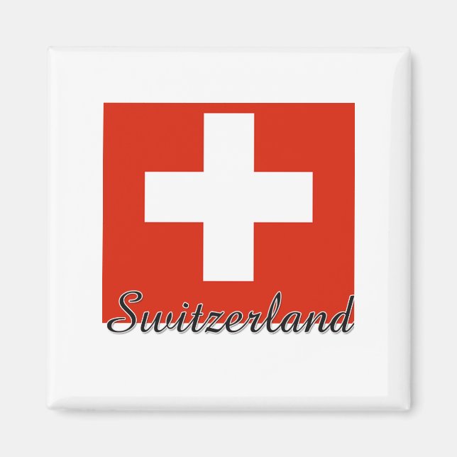 Schweiz-Branddesign Magnet (Vorne)