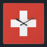 Schweiz Classic Quadratische Wanduhr<br><div class="desc">Schweiz</div>