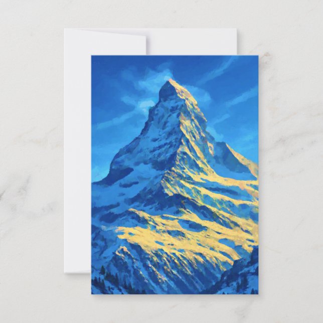 Schweiz Das Matterhorn Dankeskarte (Vorderseite)