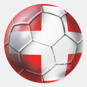 Schweiz die Schweiz Fußball lockert Geschenke auf Runder Aufkleber