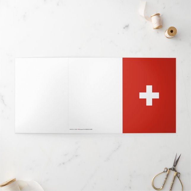 Schweiz Dreifach Gefaltete Karte (Außenbereich)