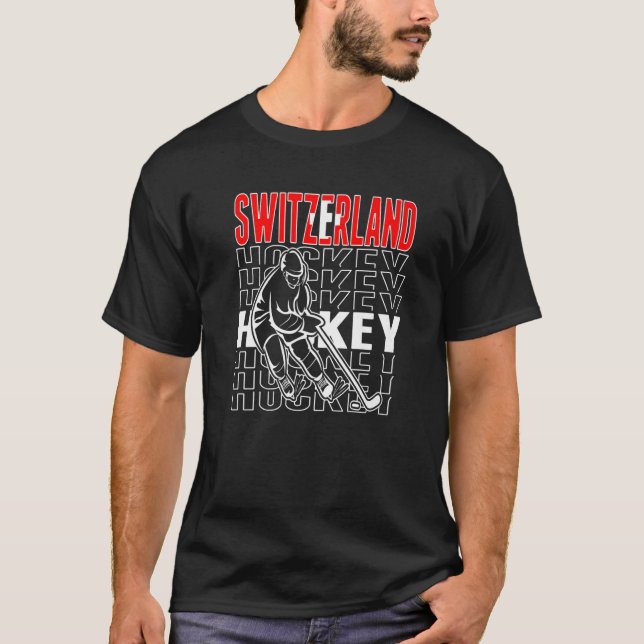 Schweiz Eishockey Swiss Hockey Team Support T-Shirt (Vorderseite)