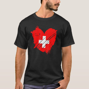 Schweiz Fahne I Liebe Es befindet sich in Dna Swis T-Shirt