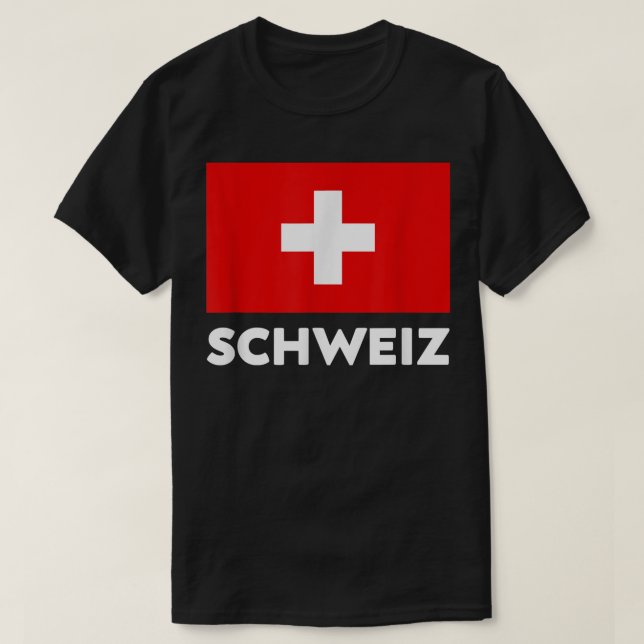 Schweiz Fahne Schweiz Suisse Swiss White Red T-Shirt (Design vorne)