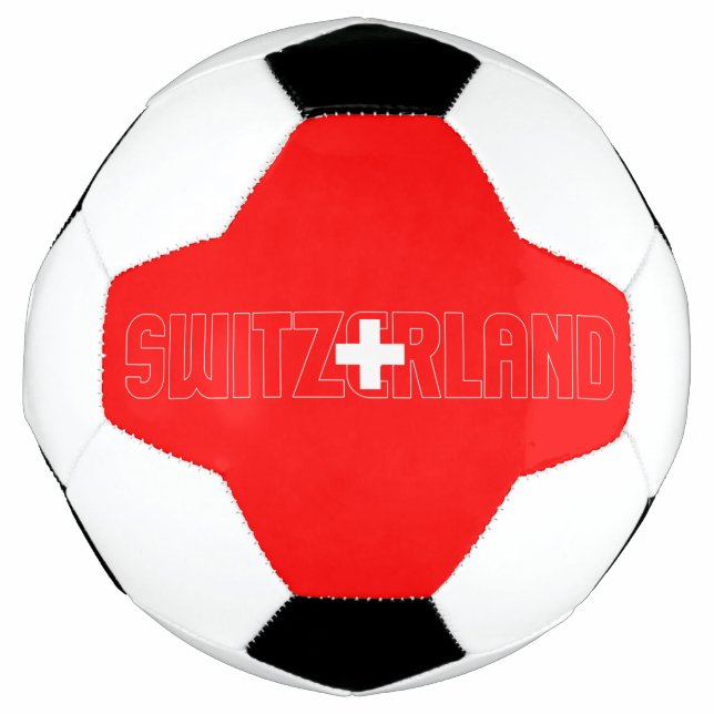 Schweiz Flag Adortable Patriotic Fußball (Vorderseite)