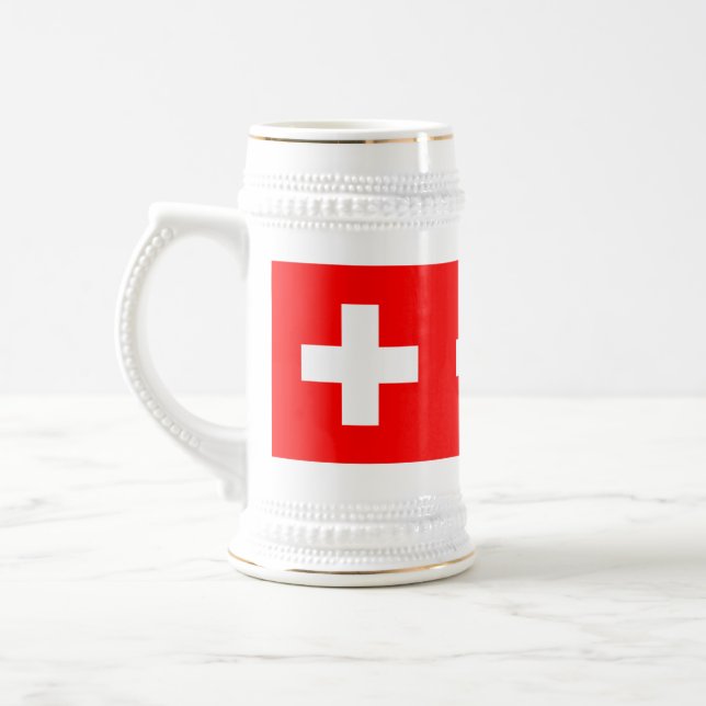 Schweiz Flag Schweiz Schweiz Schweiz Bierglas (Links)