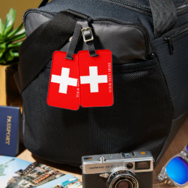 Schweiz Flag Schweiz Schweiz Schweiz Gepäckanhänger