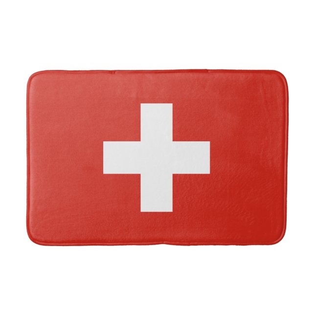 Schweiz Flagge Badematte (Vorderseite)