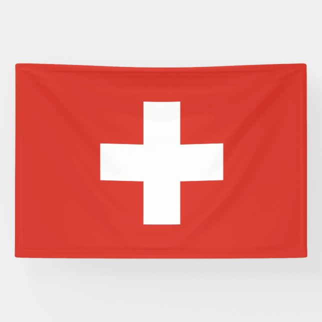 Schweiz Flagge Banner (Horizontal)