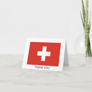 Schweiz Flagge Dankeskarte