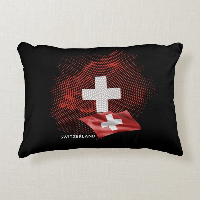 Schweiz Flagge Dekokissen (Vorderseite)