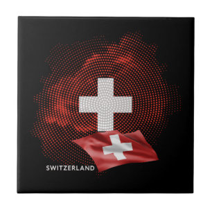 Schweiz Flagge Fliese
