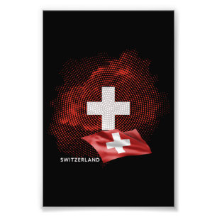 Schweiz Flagge Fotodruck
