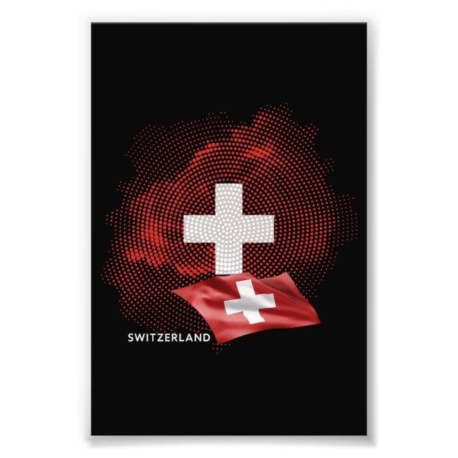 Schweiz Flagge Fotodruck (Vorne)