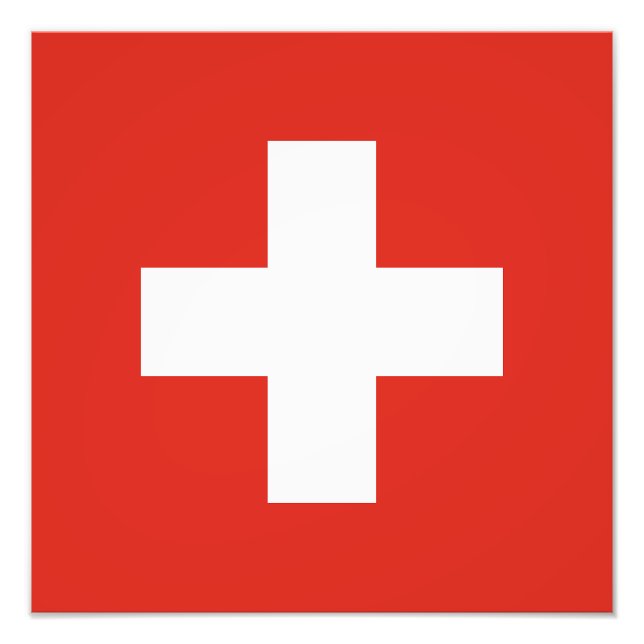 Schweiz Flagge Fotodruck (Vorne)