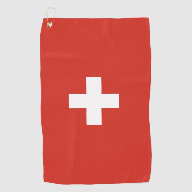 Schweiz Flagge Golf Handtuch (Vorderseite)