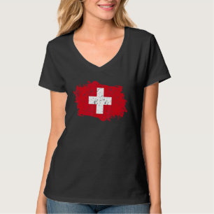 Schweiz Flagge Grunge Land Flagge Schweiz T-Shirt