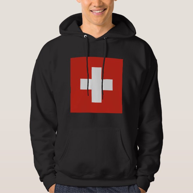 Schweiz Flagge Hoodie (Vorderseite)