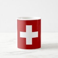 Schweiz-Flagge in Chrome Grapphics-Coffe-Tasse
