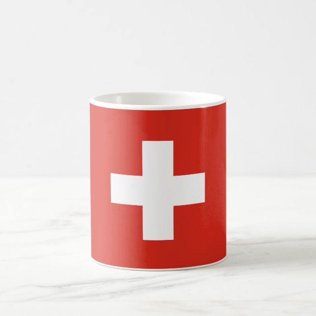 Schweiz Flagge Kaffeetasse (Mittel)