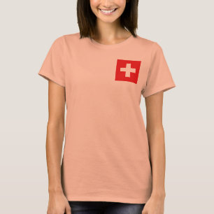 Schweiz-Flagge + Karte T - Shirt