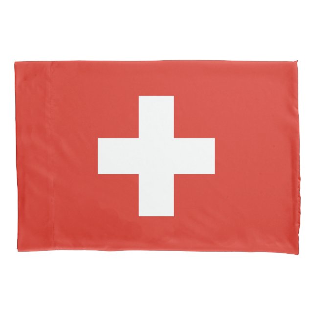 Schweiz Flagge Kissenbezug (Vorderseite)