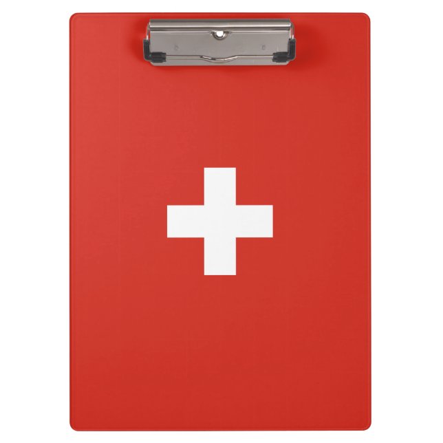 Schweiz Flagge Klemmbrett (Vorderseite)