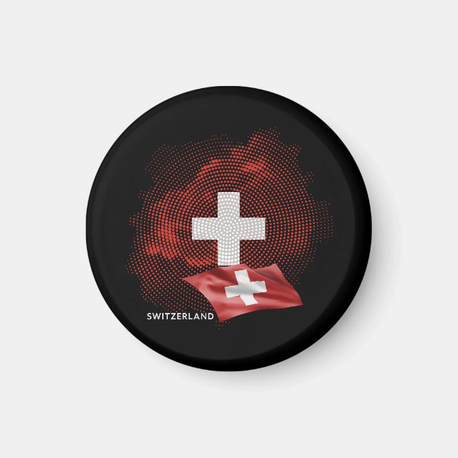 Schweiz Flagge Magnet (Vorne)